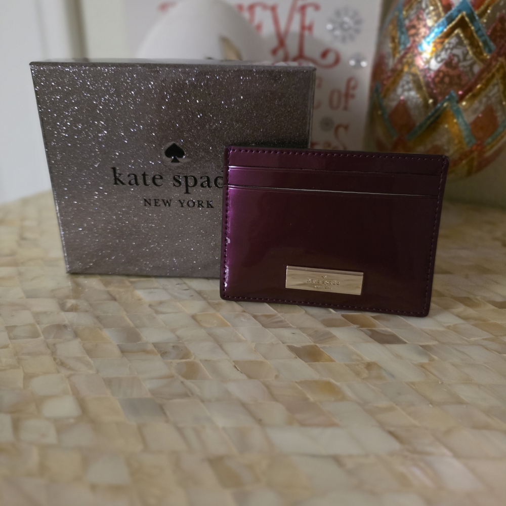 NWT Kate Spade Kensie Boxed Card Holder Dark Raspberry